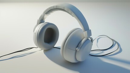 headphones on a blue background