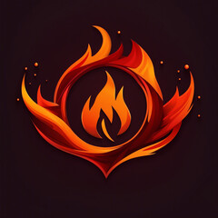 Wall Mural - fire logo design illustration