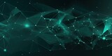Fototapeta Konie - Abstract jade background with connection and network concept, cyber blockchain