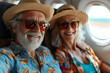 © Andrii  - Joyful Senior Duo Embarking on Vacation Flight