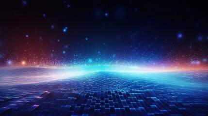 Wall Mural - IT Data and Information show in Modern Particles Energy Flow, Background, Wallpaper
