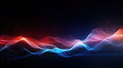 Wall Mural - IT Data and Information show in Modern Particles Energy Flow, Background, Wallpaper