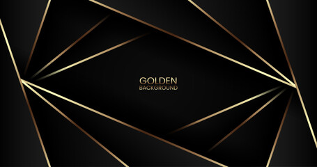 Abstract black and gold luxury background in vector.