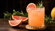 Grapefruit Tequila Cocktail in a glass