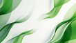© David - Environment friendly background with green graduating, wavy shapes and patterns framing a white clean background. Concept, green modern technology