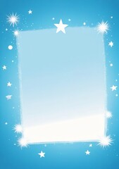 Wall Mural - Childrens Illustration Of Blue Background. Empty Texture Backdrop With Space For Text, Best Suitable For Online Ads, Poster, Banner, Sale, Party, Ppt And Various Design Works