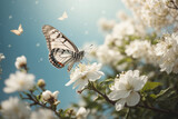 Fototapeta Natura - butterfly on a flower