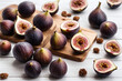 fresh figs on isolated background