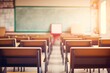 © goodday - room with chairs and tables. class room. school