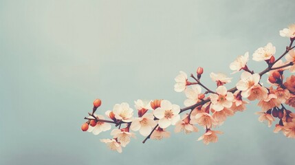 Vintage Blossom Background with Copy-space.