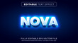 © vectorrific23 - Editable text effect in glowing blue neon style