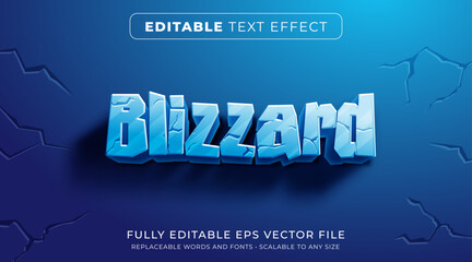 Wall Mural - editable text effect in frozen ice style