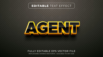 Wall Mural - editable text effect in golden elegant style