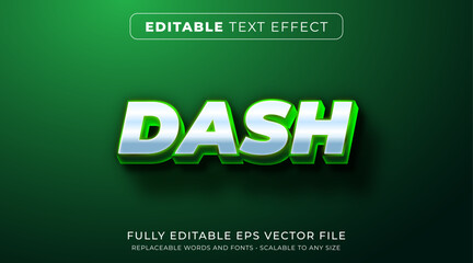 Wall Mural - editable text effect in metallic green neon style