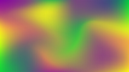 Mardi Gras abstract Blurred color Gradient backgrounds. Vibrant Templates banner for Fat Tuesday in Y2K fluid style in rich green purple and yellow colors