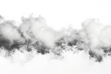 Sticker - A black and white photo capturing smoke billowing out of a chimney. Perfect for illustrating industrial processes or environmental concerns