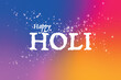 Holi festival fun banner poster template design with splash of colorful gulal background. Holi, great design for any purposes. Happy festive background.