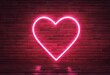 Valentine's Day wall icon brick sign icon heart Shiny Boyfriend Love heart Neon Girlfriend