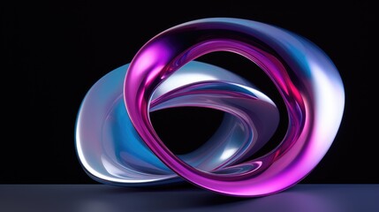 3d render, abstract background, 3d illustration, magenta and blue, modern designrative spiral Generative AI