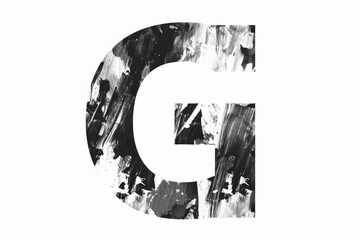 Leinwandbilder - A mesmerizing monochrome masterpiece showcasing the delicate balance between simplicity and intricacy through a sketch of a letter g