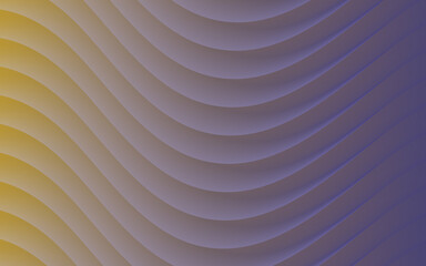  abstract art waves line curve in yellow and purple