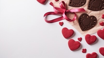 Wall Mural - heart shaped chocolates