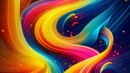 Wall Mural - abstract background with rainbow, abstract texture wallpaper and background with waves and curves in