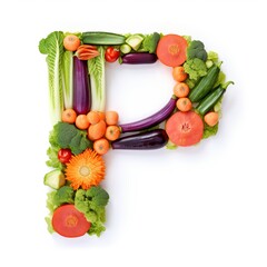 Wall Mural - vegetables on white background