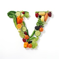 Wall Mural - vegetables on a white background