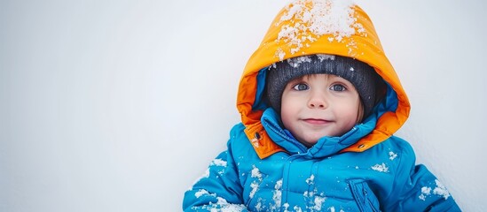 Canvas Print - Adorable Children's Snowsuit Against a White Background - Perfect for Winter Fun