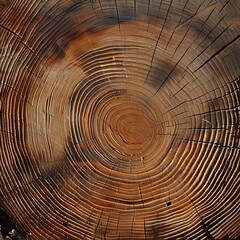  captivating close-up of intricate tree rings pattern, Generative AI