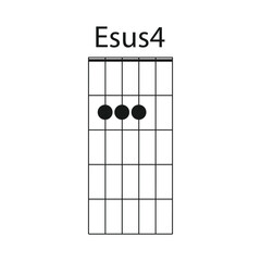 Esus4 guitar chord icon