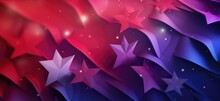A Vibrant Background Featuring Red, White, And Blue Colors With Stars In A Patriotic Display.