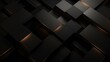 Abstract background of black cubes. 3d rendering, 3d illustration. Generative AI