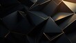 Abstract 3d rendering of golden polygonal background. Triangular modern style. Generative AI