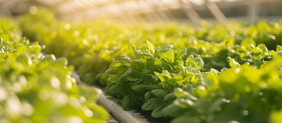 Canvas Print - Revolutionizing Vegetable Salad Planting: Unlocking Growth Potential by Technology-Driven Hydroponics