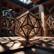 A sacred geometry metatrons cube object.