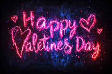 Wall Mural - Happy Valentine's Day card. Background with selective focus and copy space