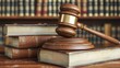 © Asman - Wooden judge gavel and law books