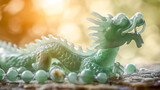 Fototapeta Fototapety z końmi - jewelry jade dragon