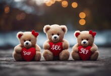  Select Dramatic Tone Middle One Dolls Bear Red Focus Heart Three