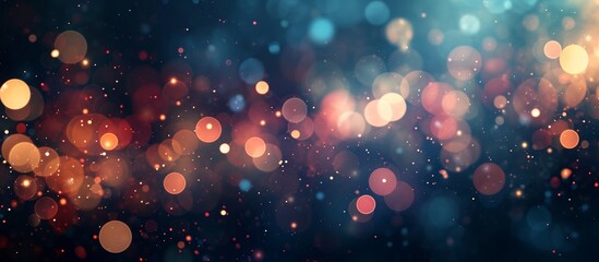 Wall Mural - mesmerizing abstract background with dreamy bokeh and blurred lights in the night