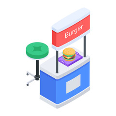 Wall Mural - Get this isometric icon of billing counter 