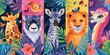Colourful World Wildlife Day Illustration to celebrate and raise awareness of the world’s wild fauna and flora