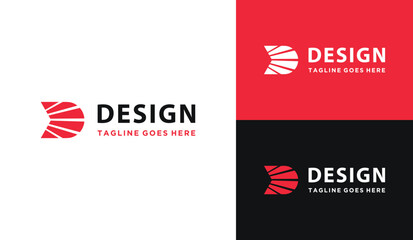 Modern Initial Letter D with Fast Movement For Logistics and Transportation Logo Design