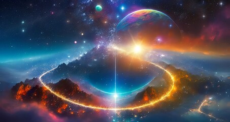 Ai generated parallel universe concept