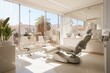 Inviting dental office. light, airy tones creating a warm and welcoming atmosphere