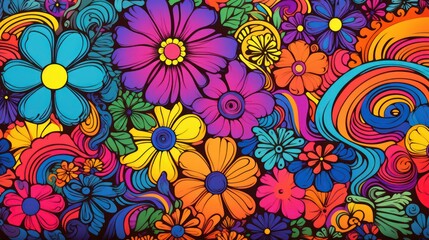 Wall Mural - colorful floral pattern