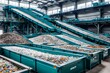 Working in a plastic recycling plant