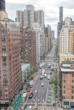 Fototapeta Londyn - the street and skyscrapers of New York